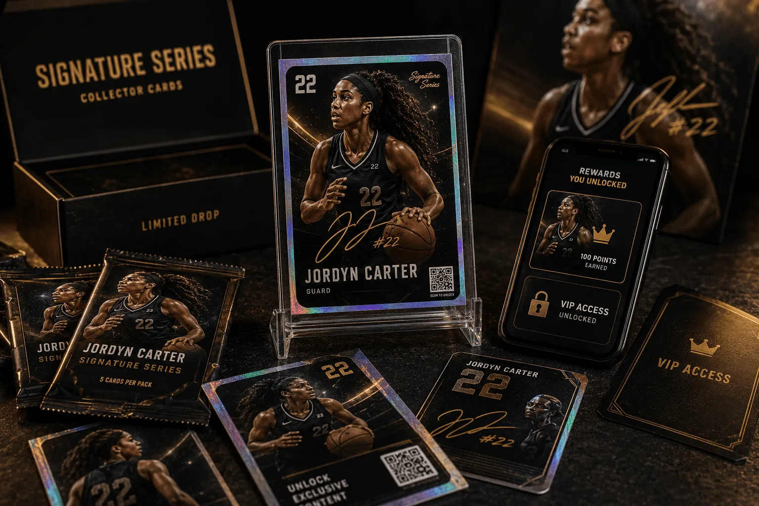 Collector card drop